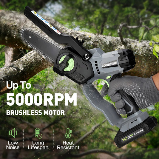 Cordless Mini Chainsaw Brushless Power Pruning Garden Tool