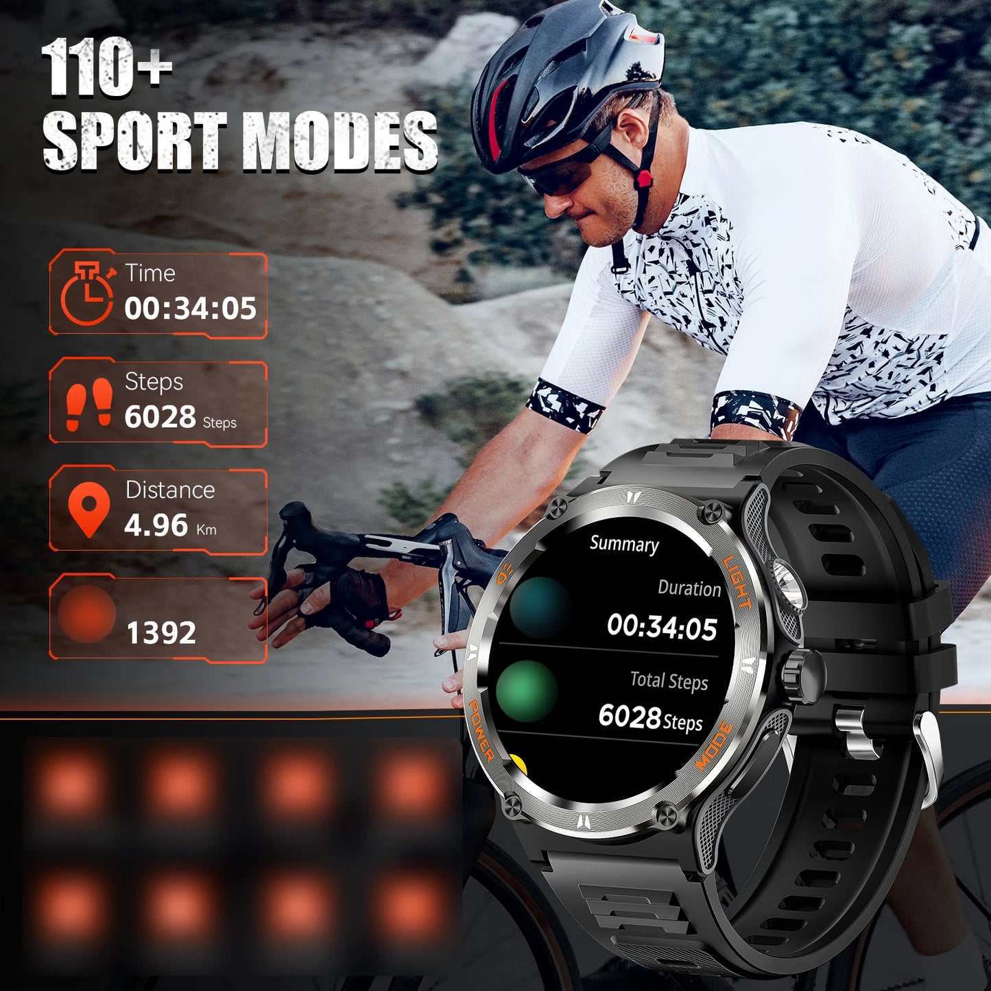 LaNikar Smart Watch 1.53 In Waterproof Sport Men Heart Rate
