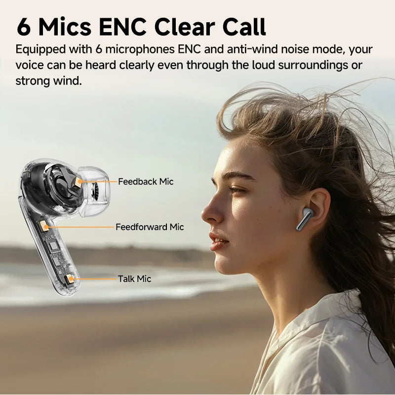 QCY MeloBuds Pro 46dB ANC Hi Res LDAC Bluetooth 5.3