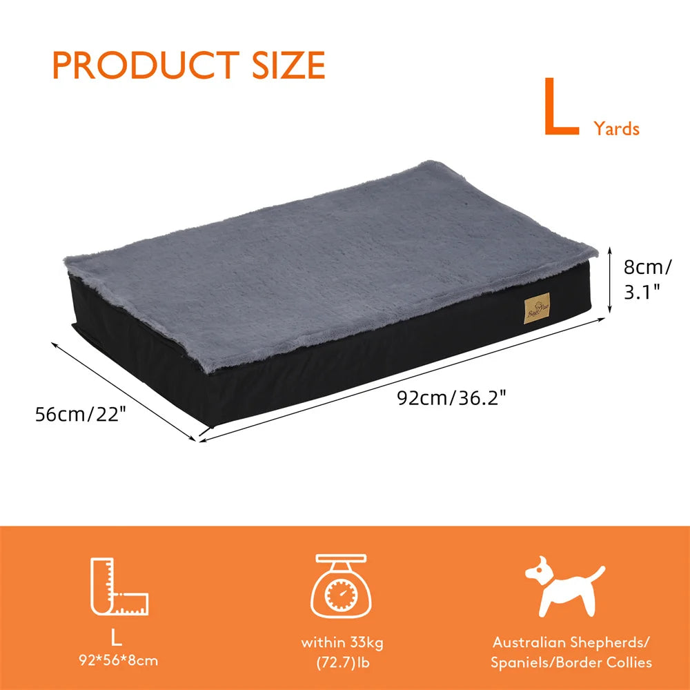 Large Orthopedic Waterproof Dog Bed With Washable Cover