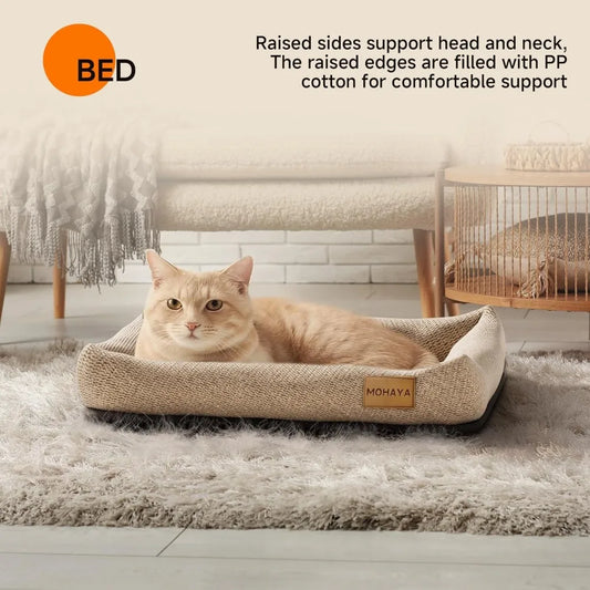 2 In 1 Pet Bed And Scratch Pad For Cats And Dogs Durable
