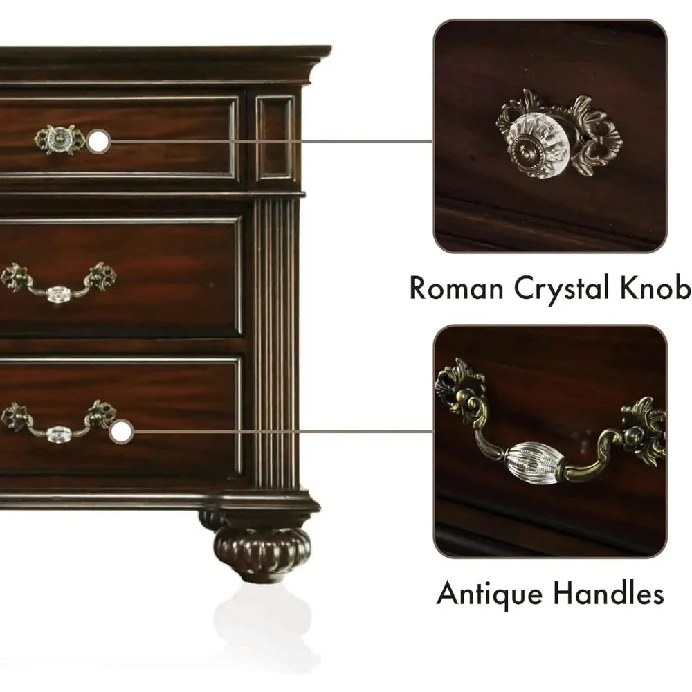 Syracuse 6 Piece Solid Wood Traditional Bedroom Set