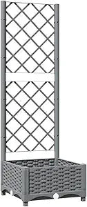 Garden Planter With Trellis Polypropylene Outdoor Patio