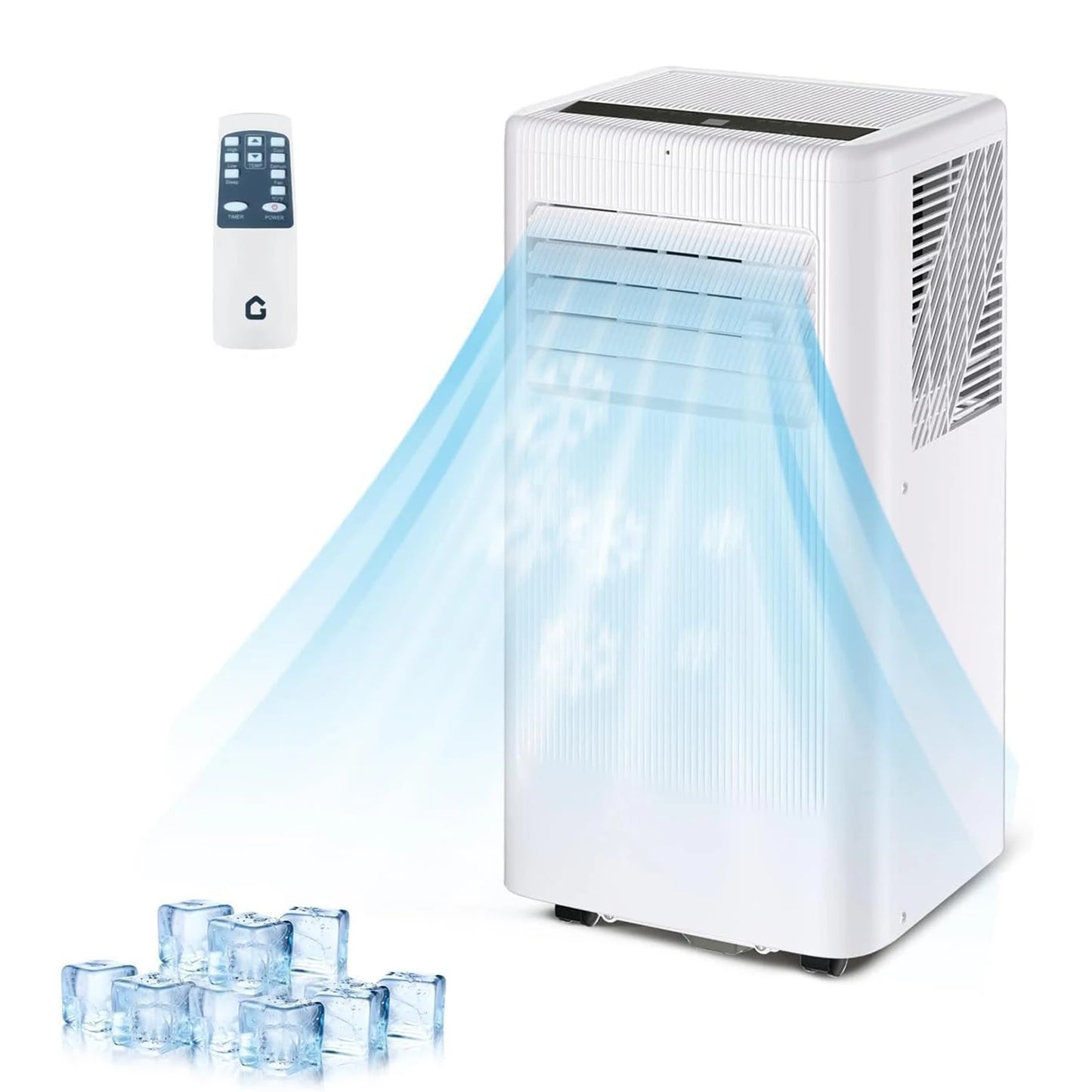 Acekool 10000 BTU Portable Air Conditioner With Dehumidifier And Remote Control For Up To 560 Sq Ft