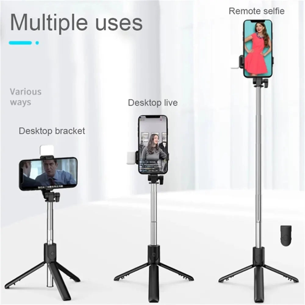 AILEHKUO Portable Bluetooth Selfie Stick Tripod With Remote