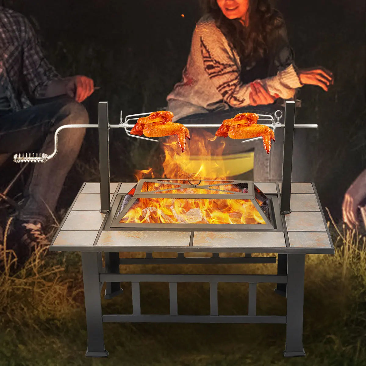 UltraDurableWeatherproof IndustrialGrade CastIron Outdoor Fire Pit With BuiltIn Grill