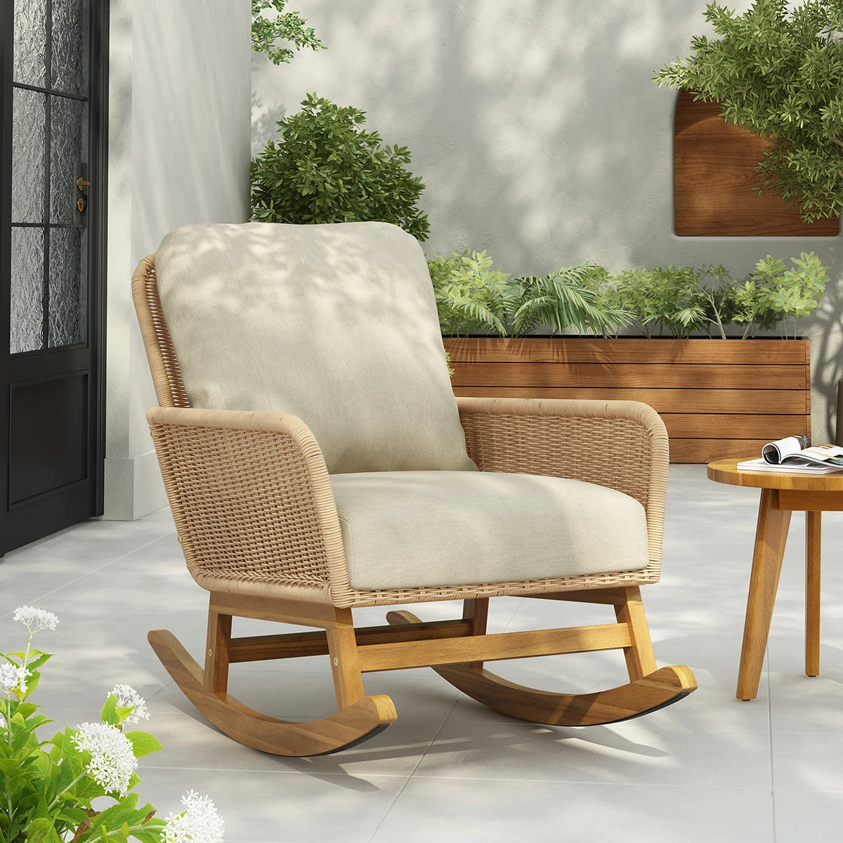 Twister CK Outdoor Wicker Rocking Chair For Garden Patio