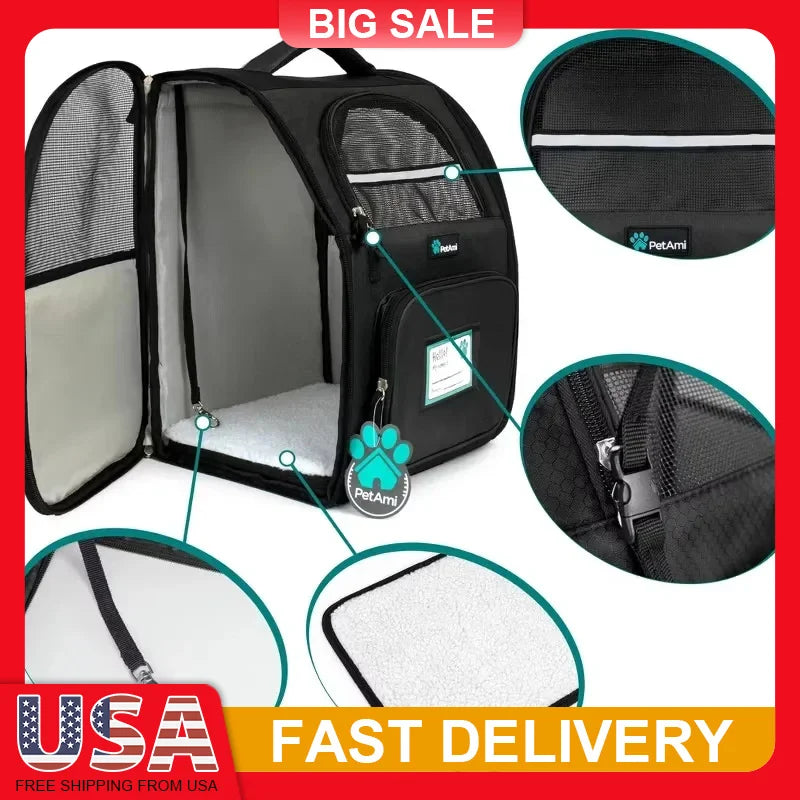 Airline Approved Pet Carrier Backpack For Dogs And Cats