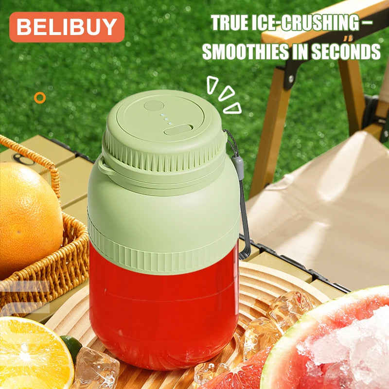 Portable USB Juicer Cup With Six Blades Stainless Steel
