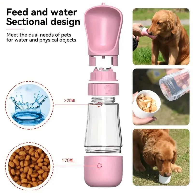 Leakproof Portable Dog Water Bottle And Food Container