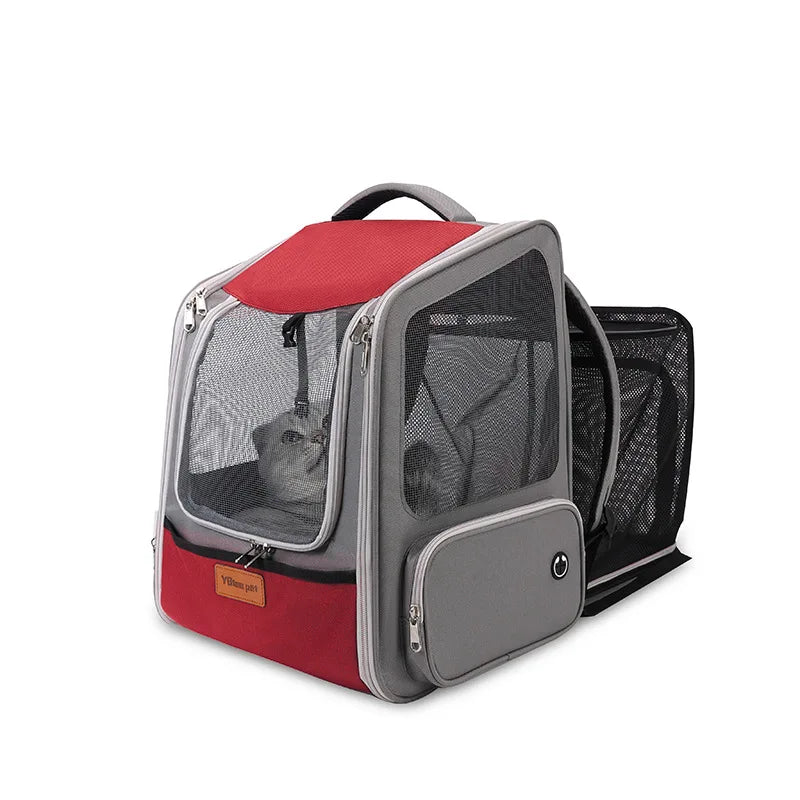Henan Cross Border Cat Bag Portable Pet Backpack Expandable Large Capacity Breathable Travel Carrier