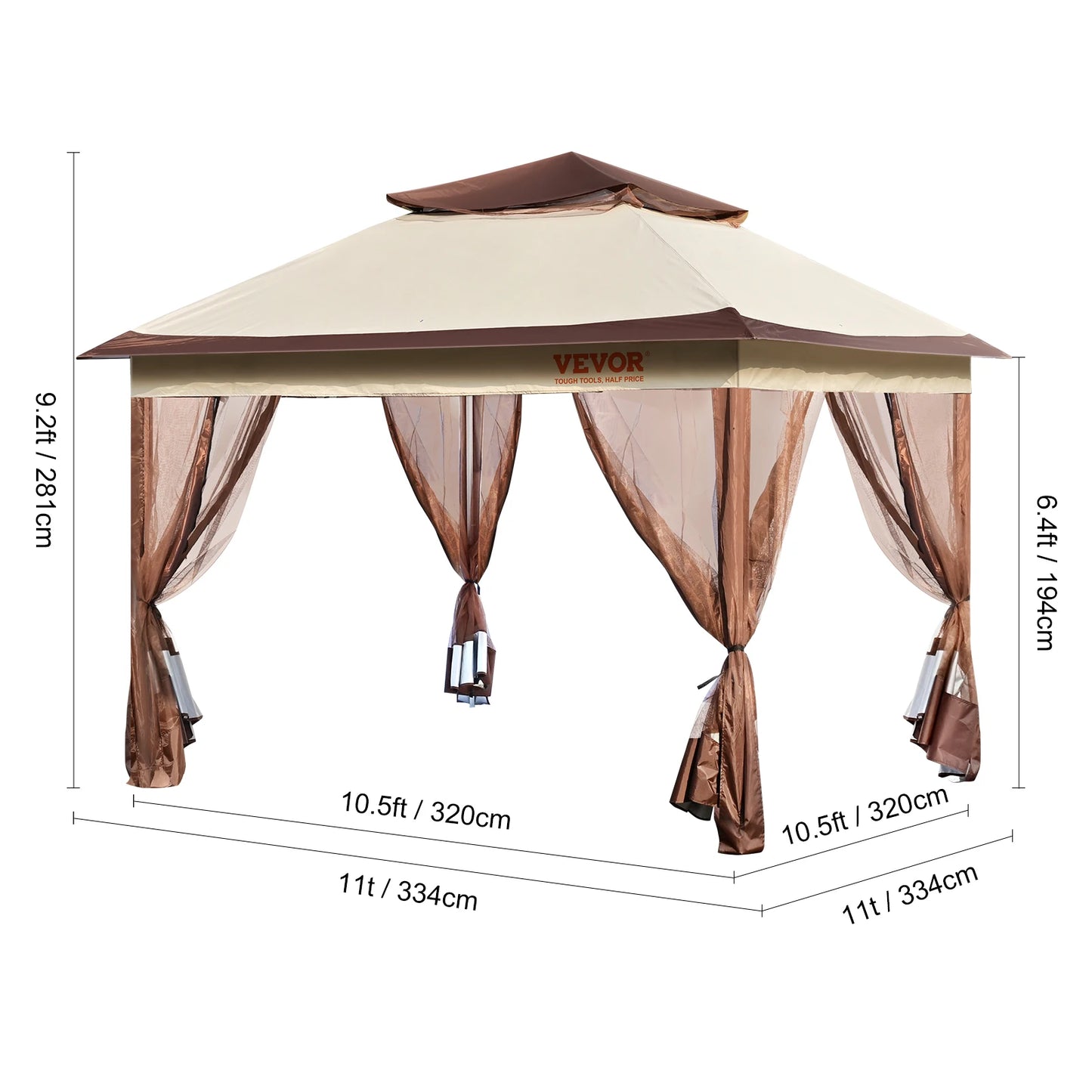 SucceBuy Portable Gazebo Outdoor Shelter Canopy Frame