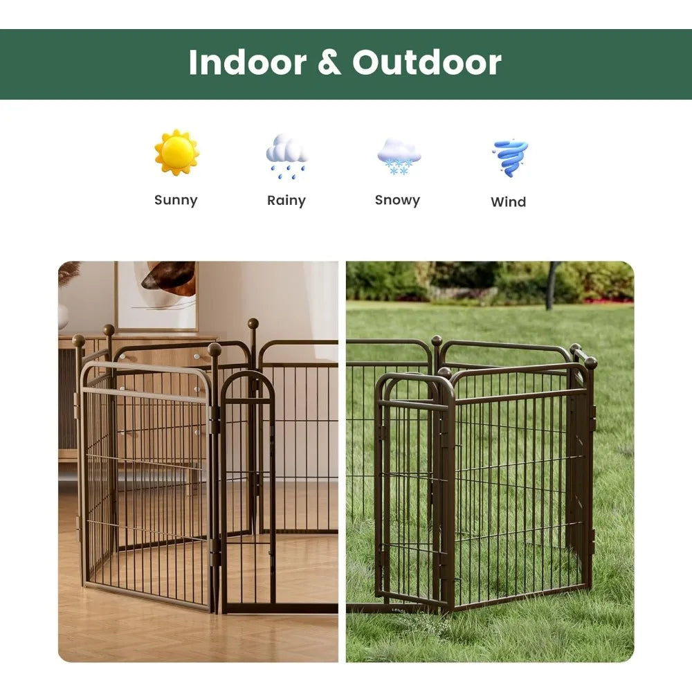 40 Inch Foldable Dog Playpen 16 Panel Indoor Outdoor