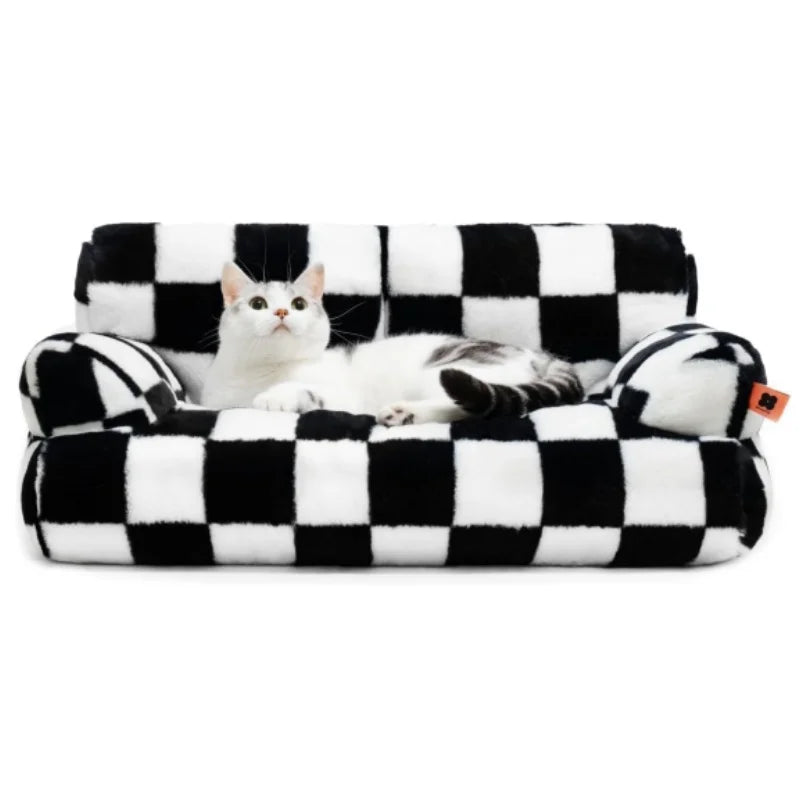 Mewoofun Pet Couch Bed 26x19x13 Inch Washable Cat Bed