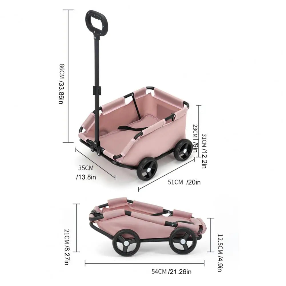 Safe Hair Free Pet Stroller For Compact Canines Cats