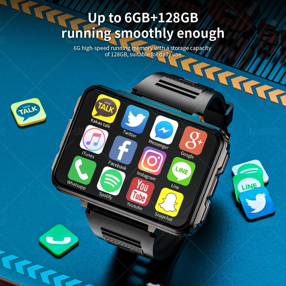 Lokmat 5 Max Android Watch Phone Square Screen 4G Calls