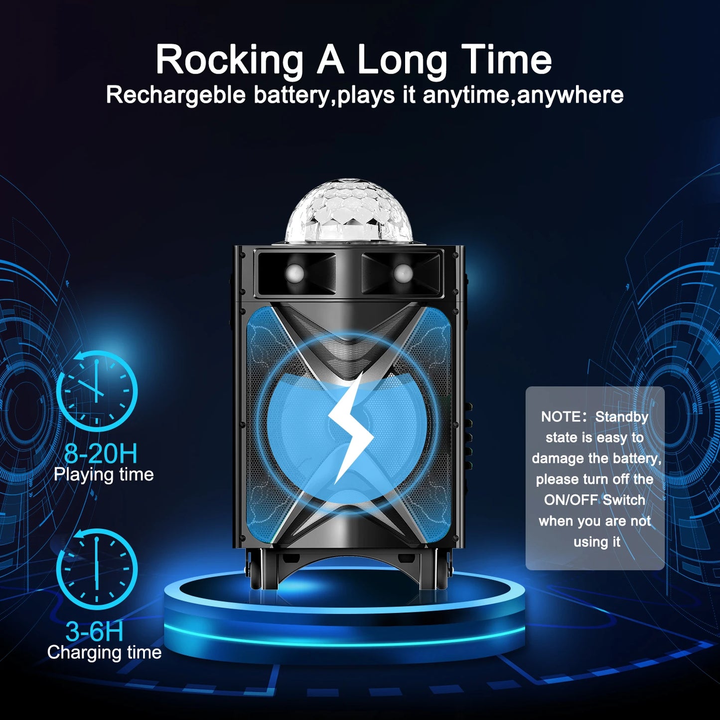 VeGue Karaoke Machine And Bluetooth Speaker PA System