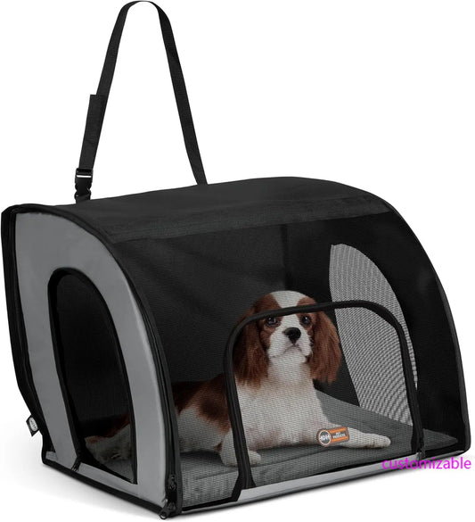 XMSJ Enclosed Dog Car Seat Travel Safety Carrier For Pets