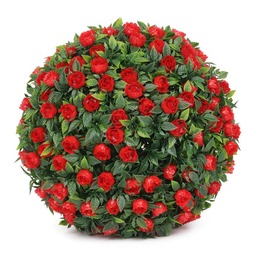TWISTER Two Pack Artificial Flower Ball Hanging Pendant For Indoor Outdoor Decor Orbs