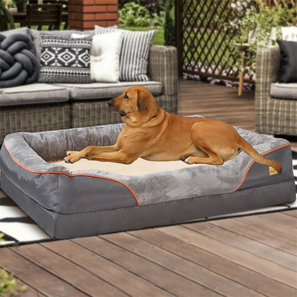 Jumbo Orthopedic Memory Foam Dog Bed Removable Cover