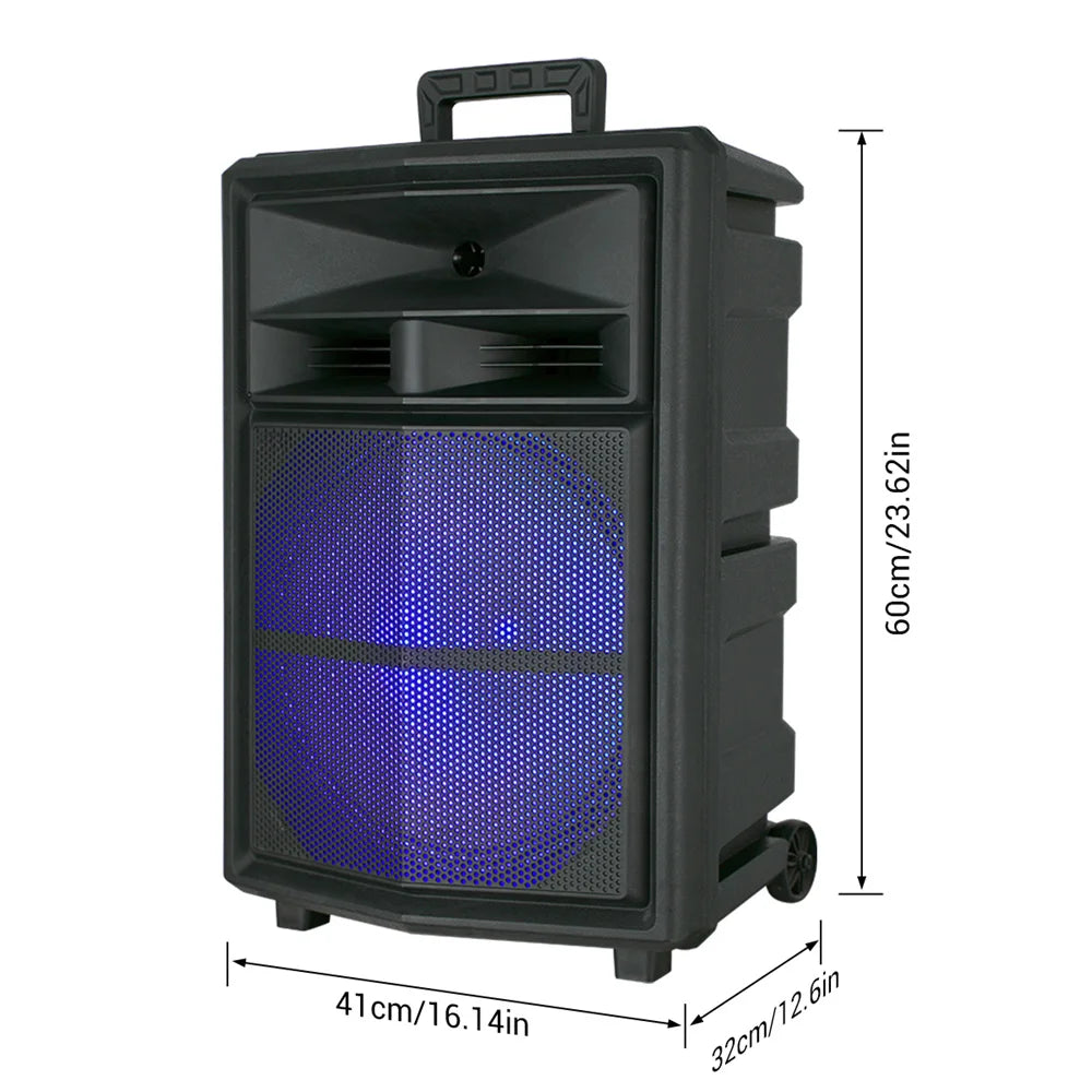 CURUK Loud Bluetooth Party Speaker with Subwoofer and Mic