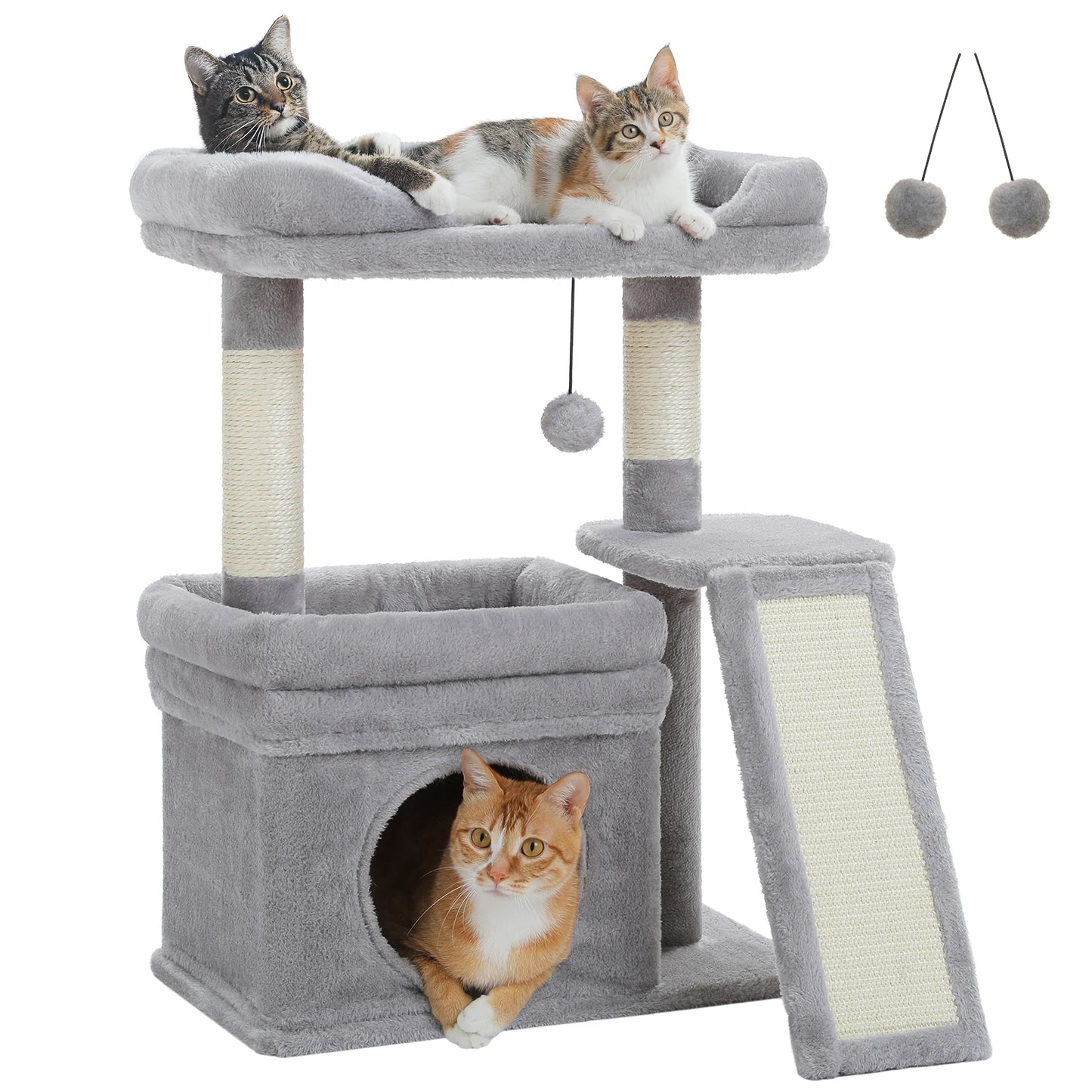 PAWZ Road Cat Tree Indoor Tower With Sisal Scratching Post Pad
