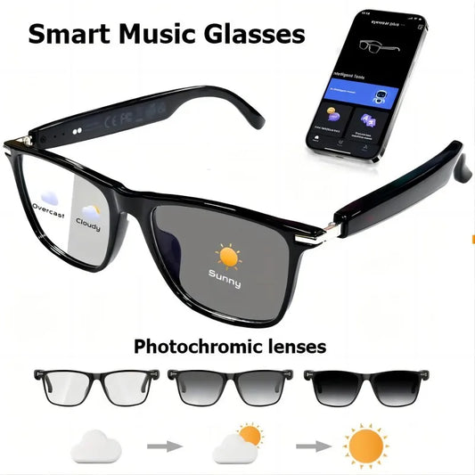 Fecoul Smart Glasses With Auto Dimming Lenses And Audio