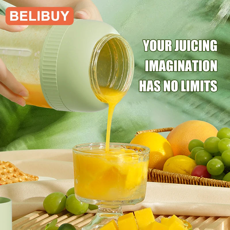 Portable USB Juicer Cup With Six Blades Stainless Steel