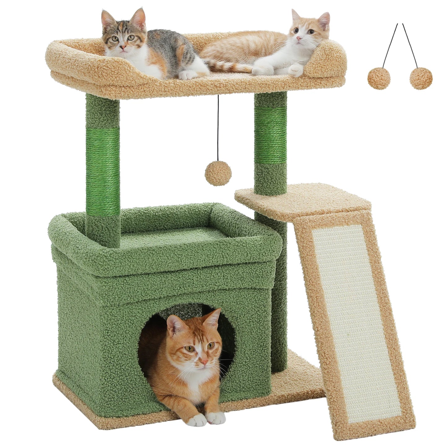 PAWZ Road Cat Tree Indoor Tower With Sisal Scratching Post Pad