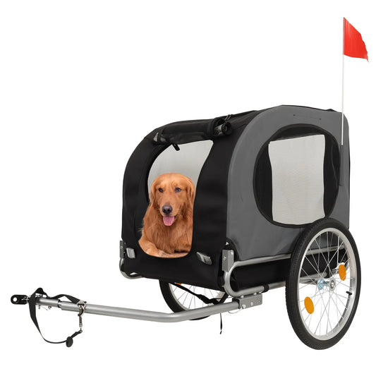 HiMISS Dog Bike Trailer Folding Pet Carrier Oxford Fabric