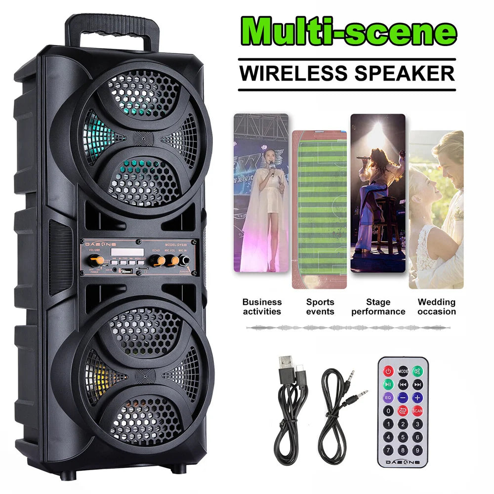 CURUK 3000W Portable Bluetooth Speaker System Karaoke