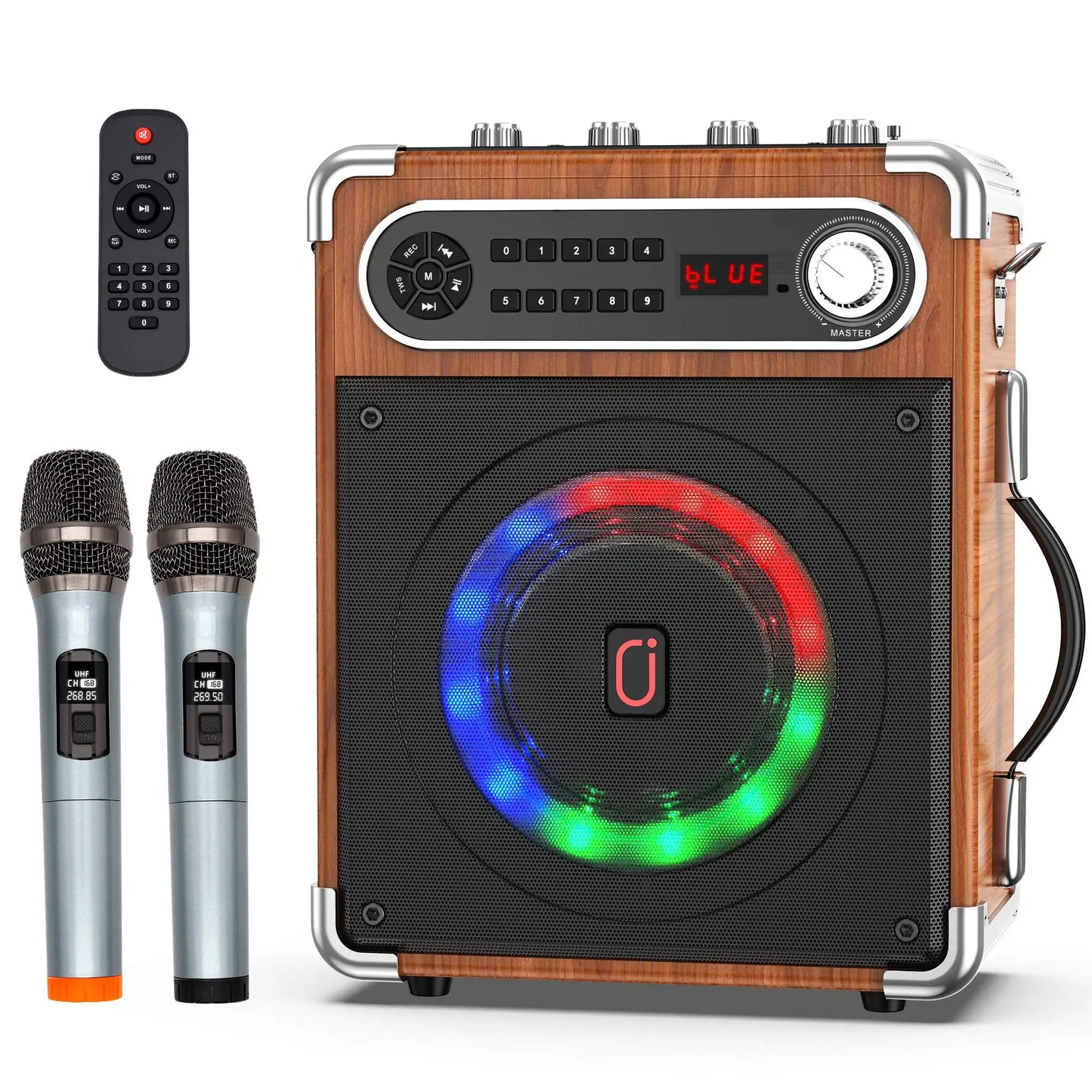 FanFun Karaoke System With Bluetooth Speaker And Mics
