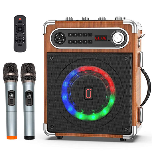 FanFun Karaoke System With Bluetooth Speaker And Mics