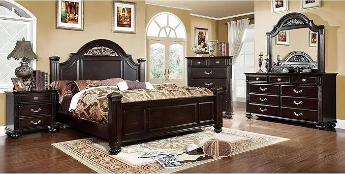 Syracuse 6 Piece Solid Wood Traditional Bedroom Set