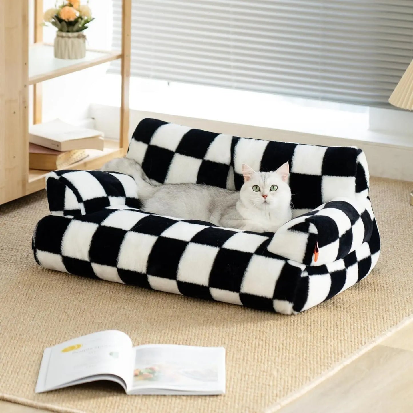 Mewoofun Pet Couch Bed 26x19x13 Inch Washable Cat Bed