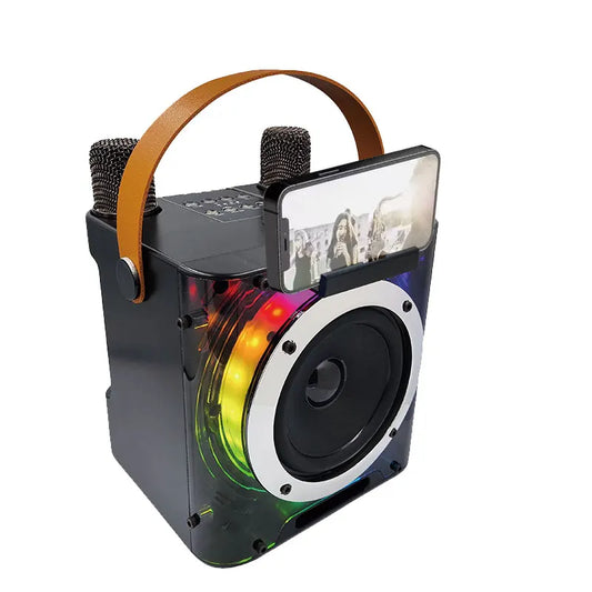 COLSUR Karaoke Bluetooth Speaker With RGB Rhythm Lights