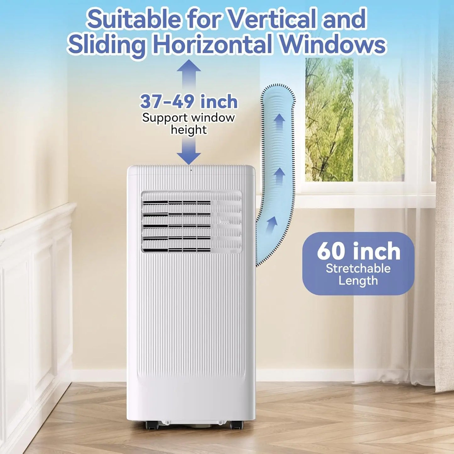 Acekool 10000 BTU Portable Air Conditioner With Dehumidifier And Remote Control For Up To 560 Sq Ft