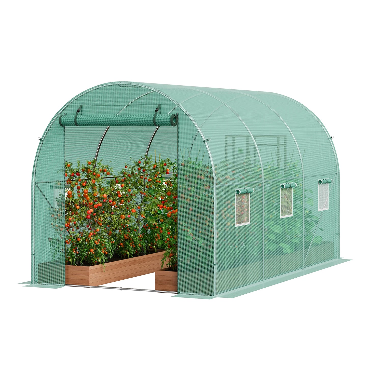 SucceBuy Walk In Tunnel Greenhouse For Garden Growth