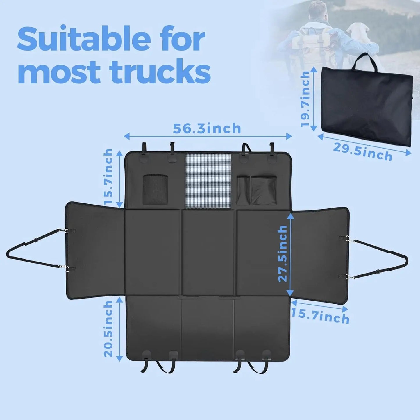 Hign-concerned Hard Bottom Dog Car Seat Cover PU Leather