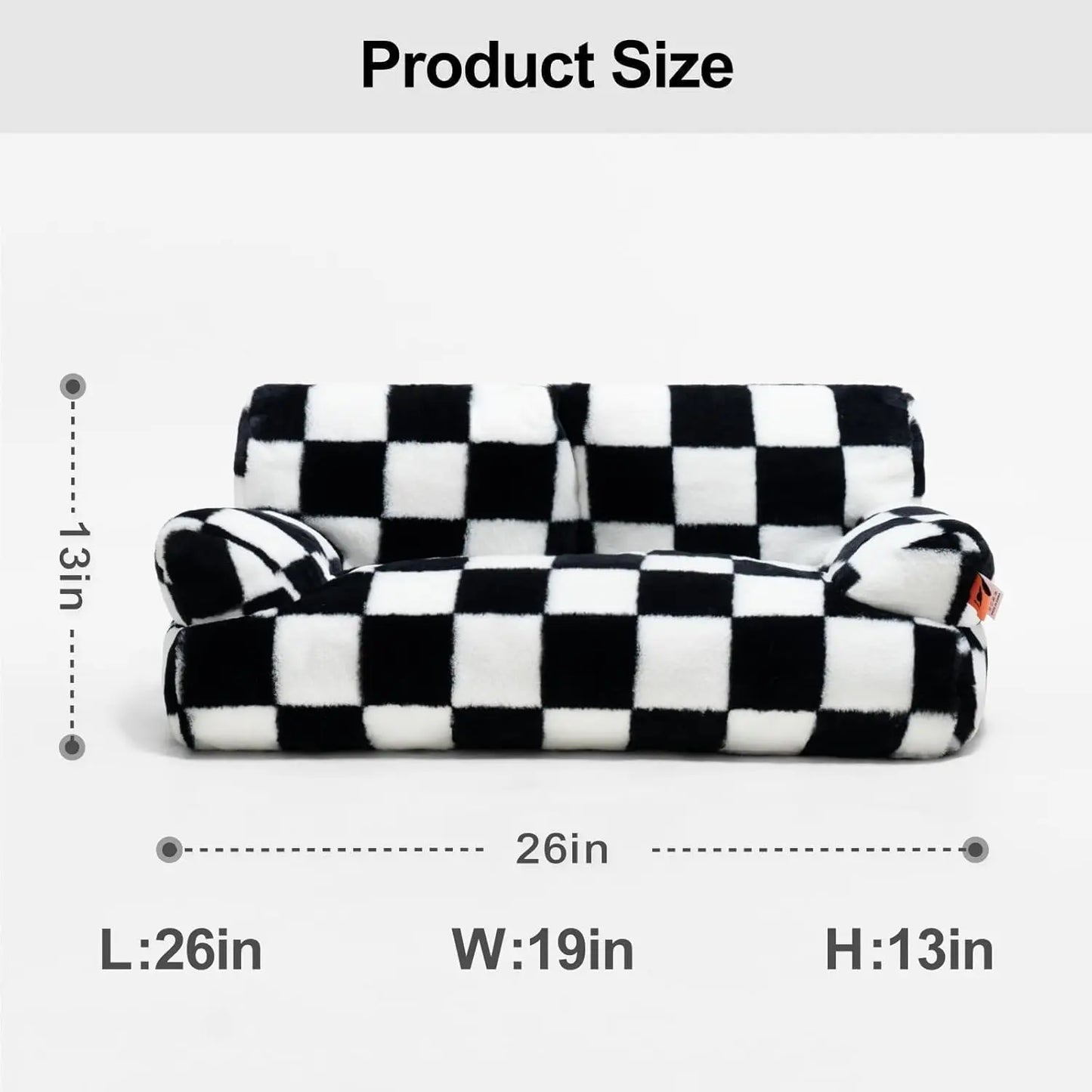 Mewoofun Pet Couch Bed 26x19x13 Inch Washable Cat Bed
