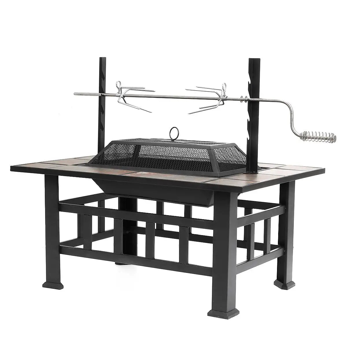 UltraDurableWeatherproof IndustrialGrade CastIron Outdoor Fire Pit With BuiltIn Grill