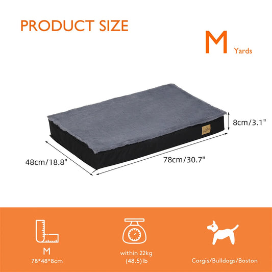Large Orthopedic Waterproof Dog Bed With Washable Cover