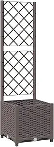 Garden Planter With Trellis Polypropylene Outdoor Patio