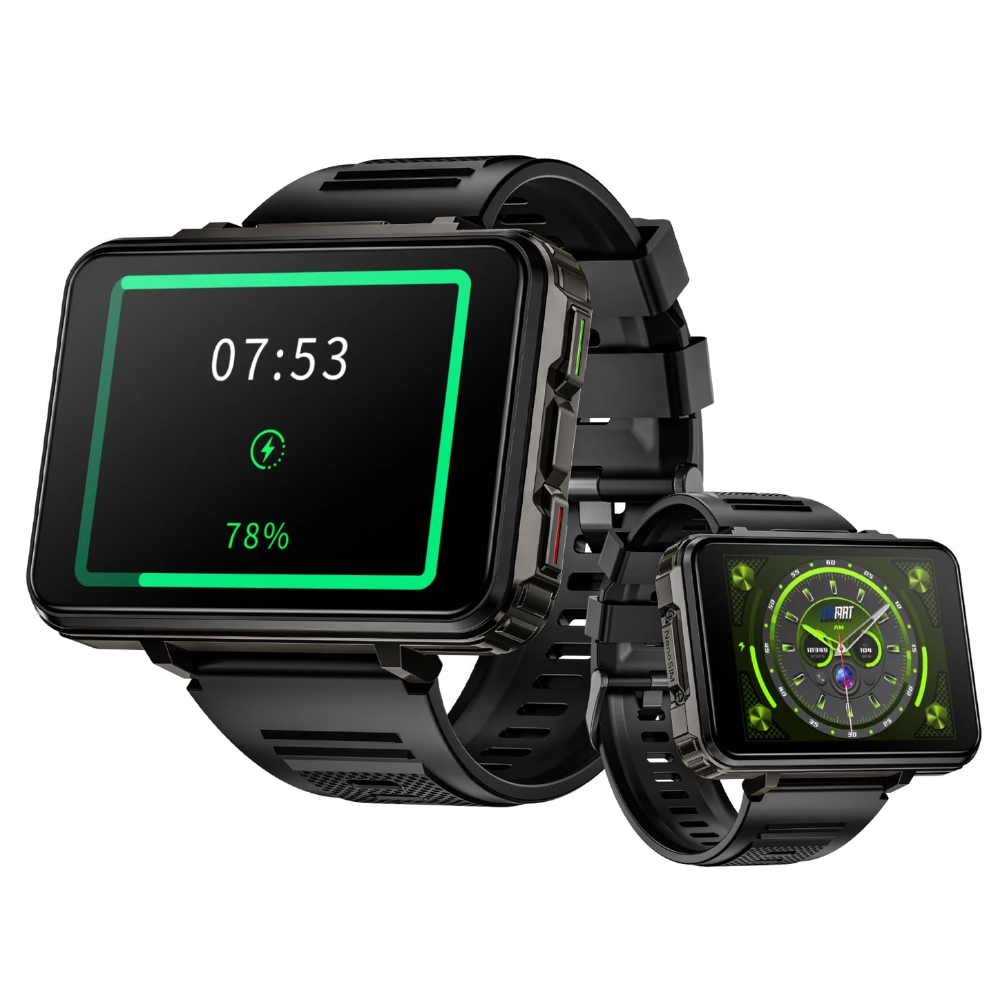 Lokmat 5 Max Android Watch Phone Square Screen 4G Calls