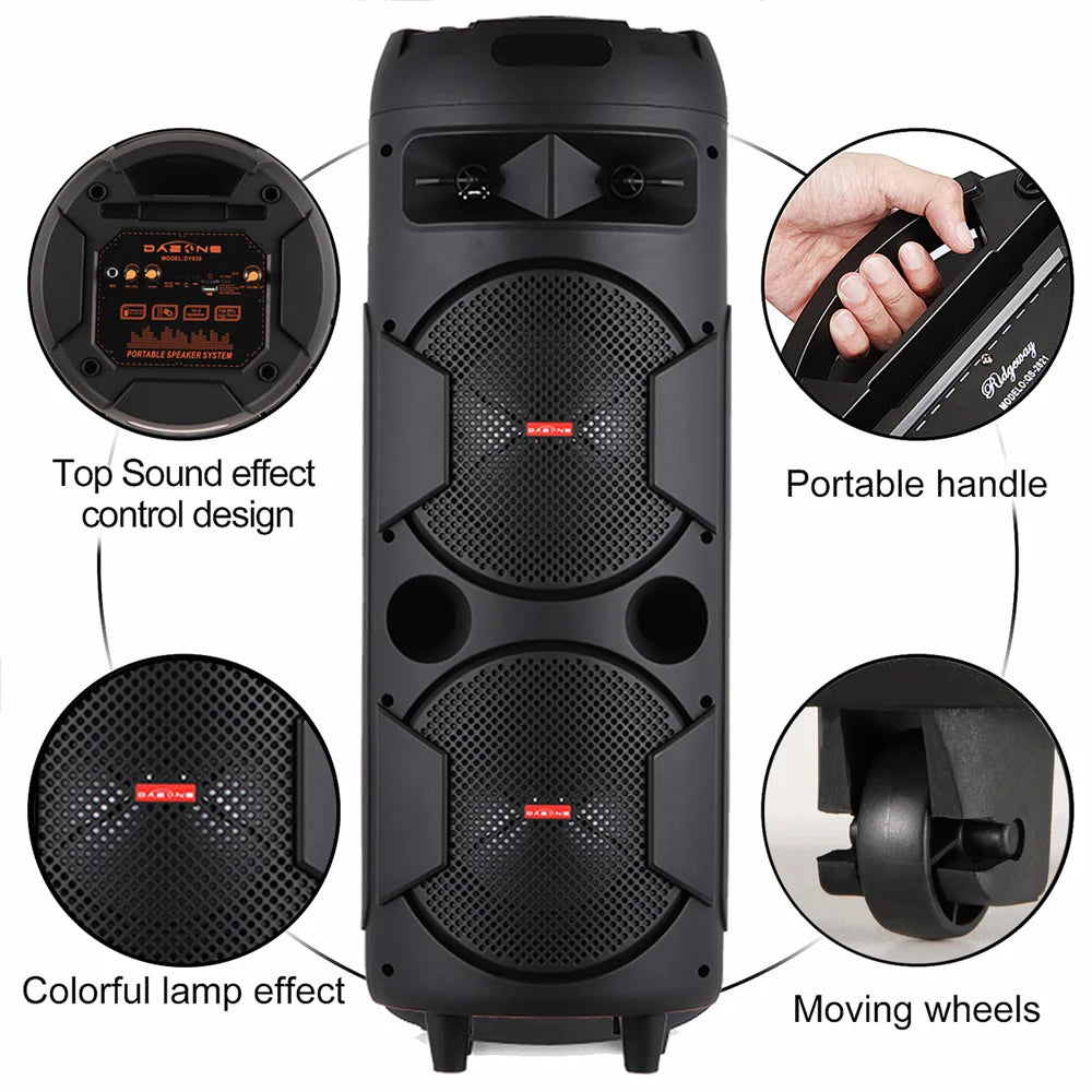 CURUK 5000W Portable Bluetooth Speaker Subwoofer System
