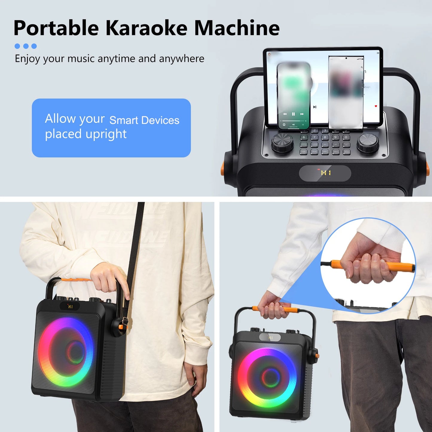 FanFun T19 Karaoke Machine With Wireless Microphones