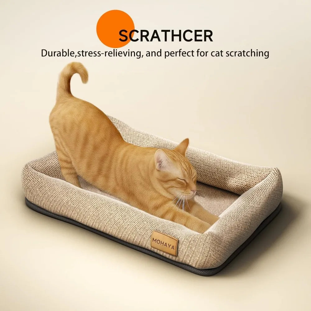 2 In 1 Pet Bed And Scratch Pad For Cats And Dogs Durable