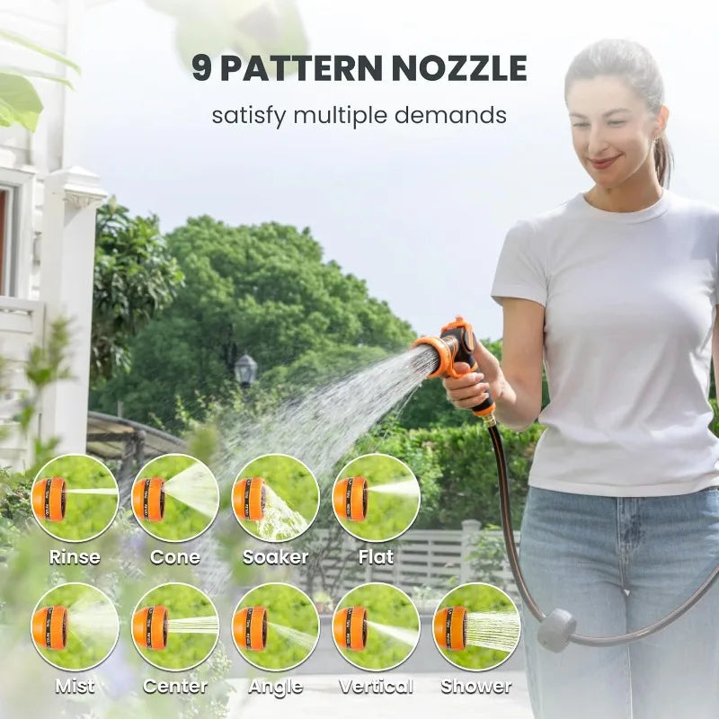 Auto Rewind Garden Hose Reel Wall Mount Locking System