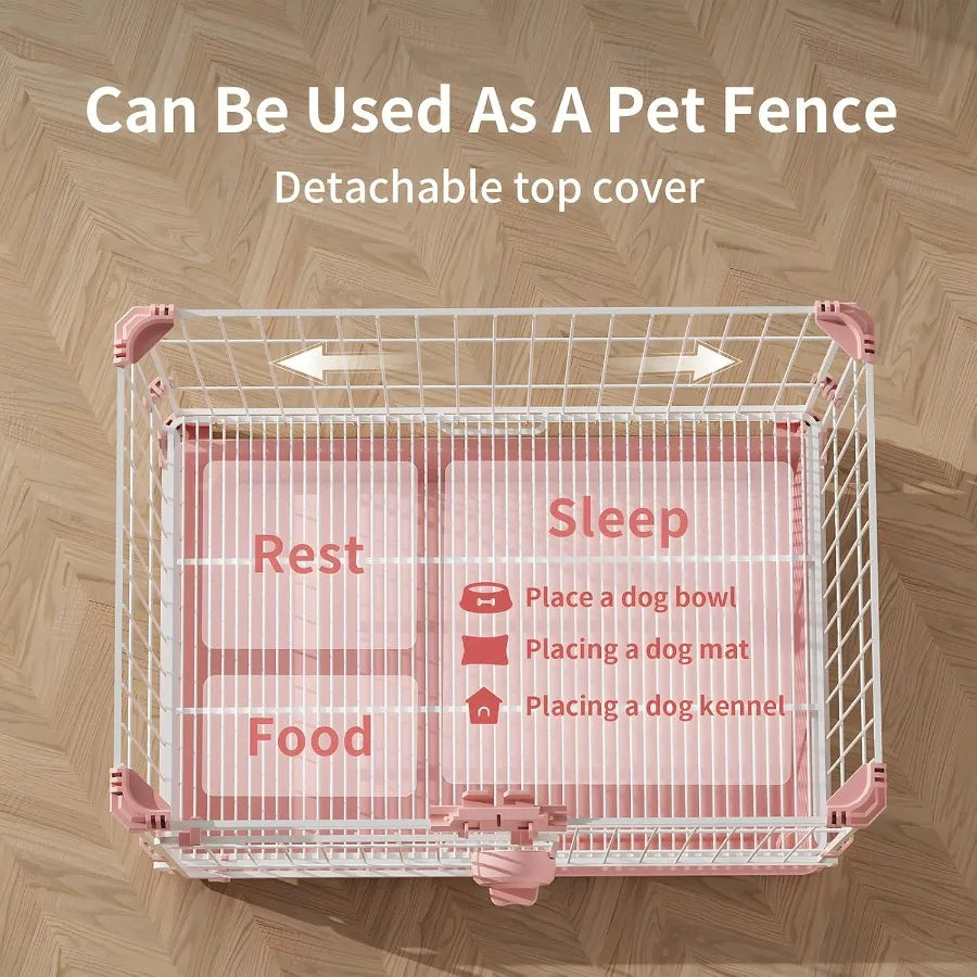 High-Concerned Indoor Ventilated Dog Crate With Tray