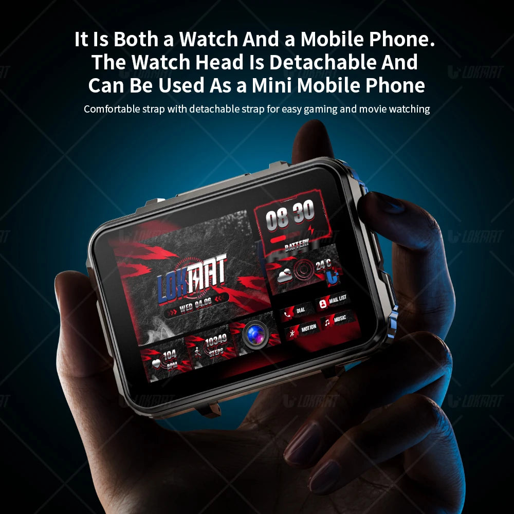 Lokmat 5 Max Android Watch Phone Square Screen 4G Calls